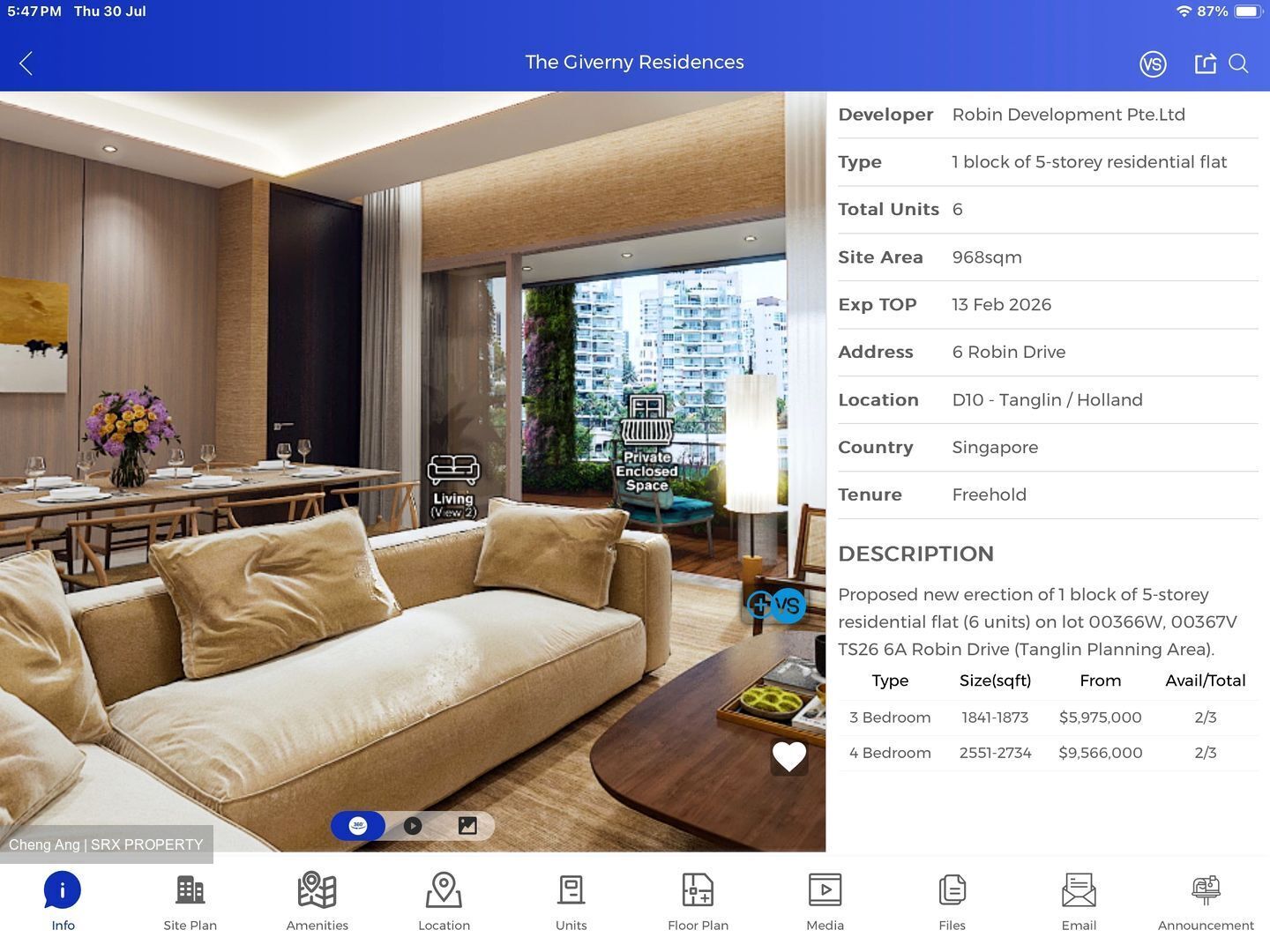 The Giverny Residences (D10), Apartment #593312531